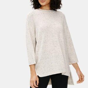 Eileen Fisher Organic Cotton Speckle Crew Neck Tunic